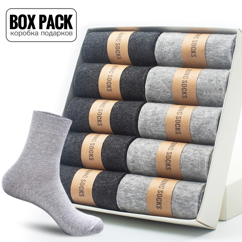 Cotton Crew Sock Pack - Box Pack Men's Cotton Socks 10Pairs/Box