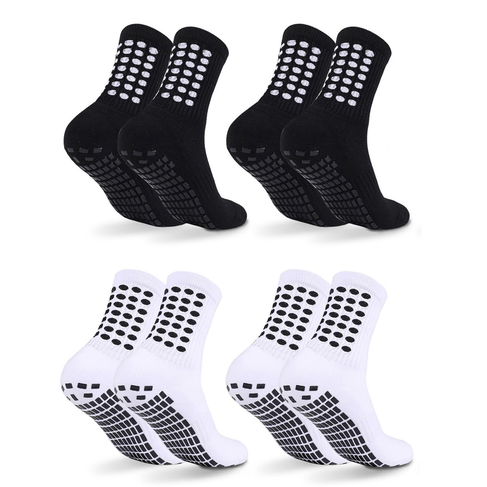 Athletic Sock Cushion - 4/8Pairs Kids Grip Soccer Socks Cushioned