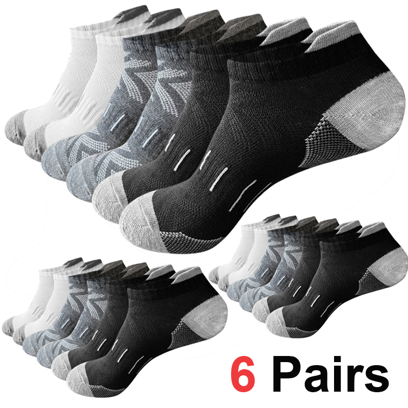6/12Pairs Men's Arrow Print An - Athletic Sock Cushion recension och pris